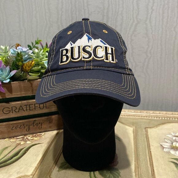 H3 Headwear Busch Beer Adjustable Baseball Cap Blue - Picture 1 of 12